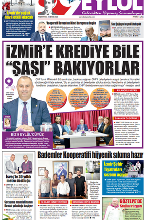 13.10.2025 Gazete 9 Eylül Manşeti