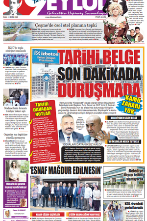 14.10.2025 Gazete 9 Eylül Manşeti