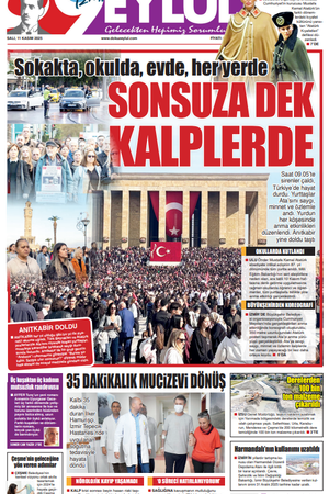 11.11.2025 Gazete 9 Eylül Manşeti