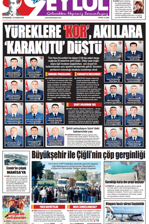 13.11.2025 Gazete 9 Eylül Manşeti