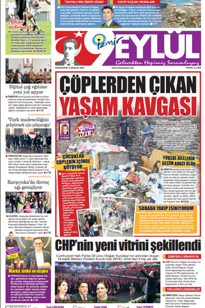 8.12.2025 Gazete 9 Eylül Manşeti