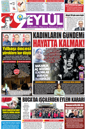 30.12.2025 Gazete 9 Eylül Manşeti