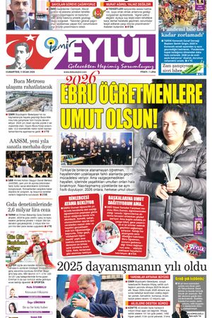 3.01.2026 Gazete 9 Eylül Manşeti