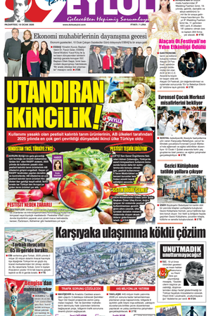 19.01.2026 Gazete 9 Eylül Manşeti