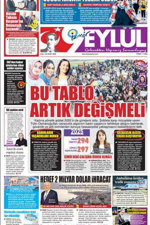 20.01.2026 Gazete 9 Eylül Manşeti