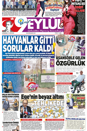 21.10.2026 Gazete 9 Eylül Manşeti